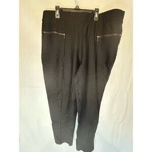 Women's 3X Pin Striped Pants Black GUC Classic Concepts 3XL XXXL